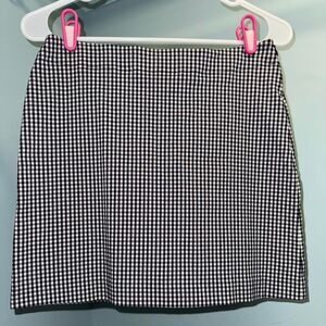 White House Black Market Gingham Mini Skirt – SZ 4 – Black & White Cotton Blend